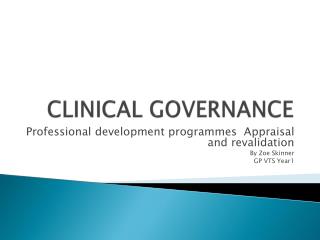 CLINICAL GOVERNANCE