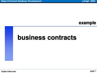 business contracts