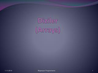 Diziler (Arrays)