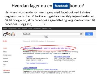 Hvordan lager du en konto?