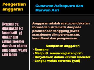 Pengertian anggaran