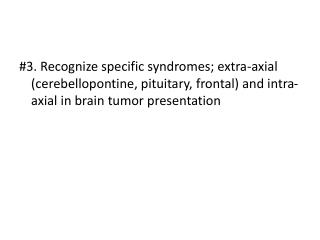 Extra-axial Tumors