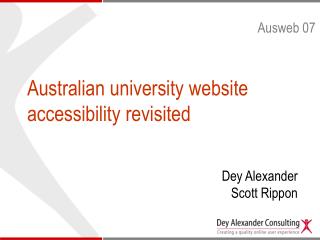 Australian university website accessibility revisited