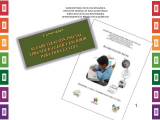 Curso-taller : ALFABETIZACIÓN INICIAL APRENDER A LEER Y ESCRIBIR PARA TODA LA VIDA