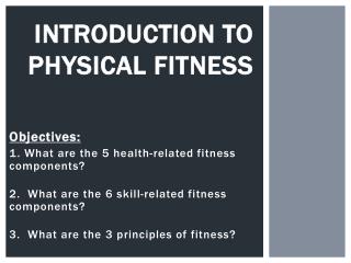 Introduction to Physical Fitness