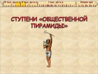 СТУПЕНИ «ОБЩЕСТВЕННОЙ ПИРАМИДЫ»