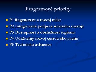 Programové priority