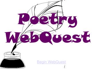 Poetry WebQuest