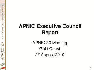 APNIC Executive Council Report