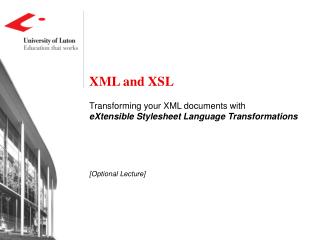 XML and XSL