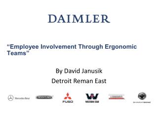 “Employee Involvement Through Ergonomic Teams”