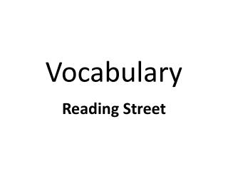 Vocabulary