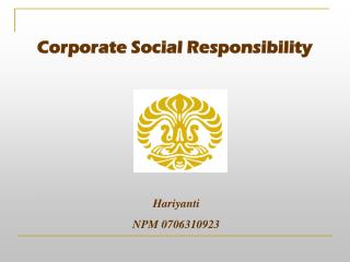 Corporate Social Responsibility