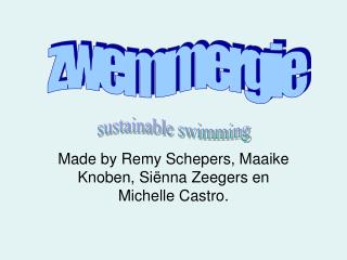 Made by Remy Schepers, Maaike Knoben, Siënna Zeegers en Michelle Castro.
