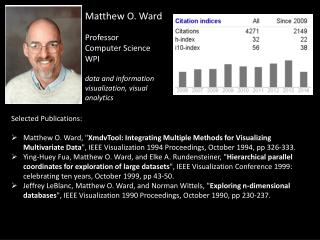 Matthew O. Ward Professor Computer Science WPI