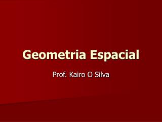 Geometria Espacial