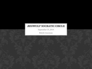 Beowulf socratic circle