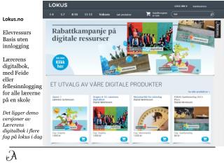 Lokus.no Elevressurs Basis uten innlogging Lærerens digitalbok , med Feide