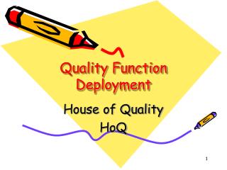 Quality Function Deployment