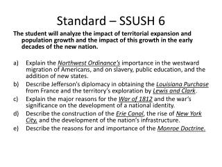 Standard – SSUSH 6