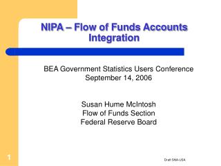 NIPA – Flow of Funds Accounts Integration