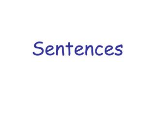 Sentences