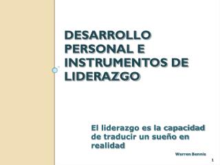 DESARROLLO PERSONAL E INSTRUMENTOS DE LIDERAZGO