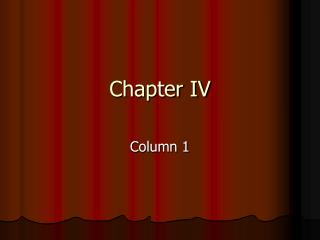 Chapter IV