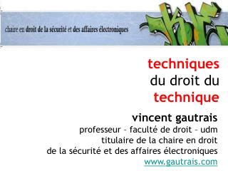 techniques du droit du technique