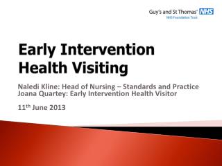 Early Intervention Health Visiting