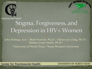 Stigma, Forgiveness, and Depression in HIV+ Women