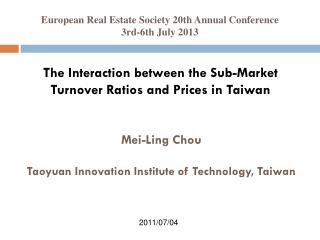 The Interaction between the Sub-Market Turnover Ratios and Prices in Taiwan