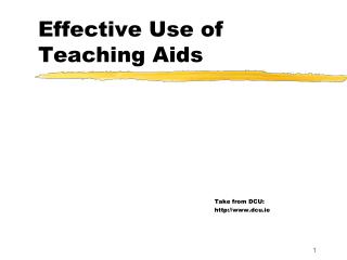 Effective Use of Teaching Aids