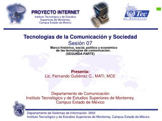 Tecnologías de la Comunicación y Sociedad