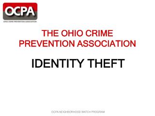 THE OHIO CRIME PREVENTION ASSOCIATION