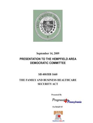 2009-09-10 Powerpoint - Hempfield Twp