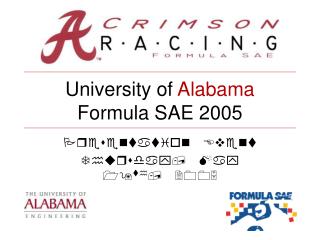 University of Alabama Formula SAE 2005