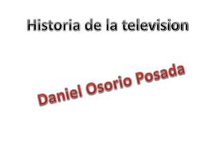 Historia de la television