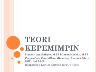 TEORI KEPEMIMPIN