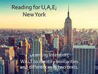 Reading for U,A,E; New York