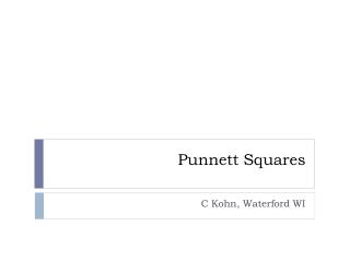 Punnett Squares