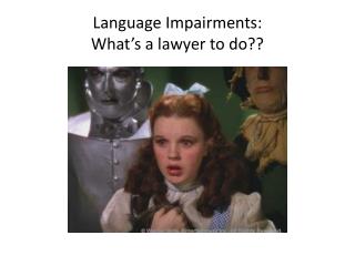 Language Impairments: What’s a lawyer to do??