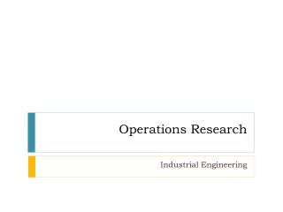 Operations Research