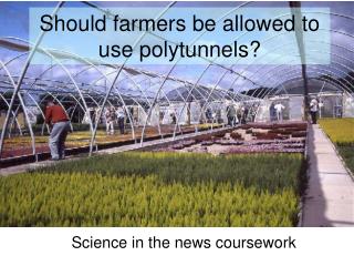 Should farmers be allowed to use polytunnels?