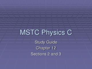 MSTC Physics C