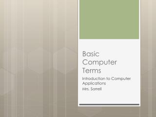 Basic Computer Terms