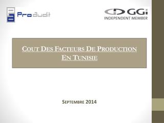 Cout Des Facteurs De Production En Tunisie