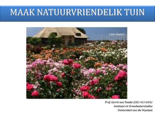 MAAK NATUURVRIENDELIK TUIN