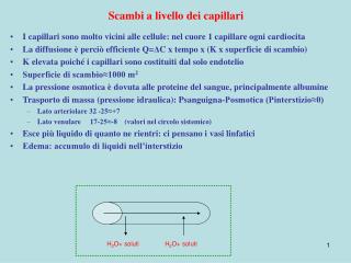 Scambi a livello dei capillari