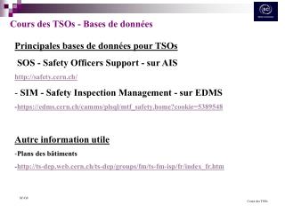 Cours des TSOs - Bases de données